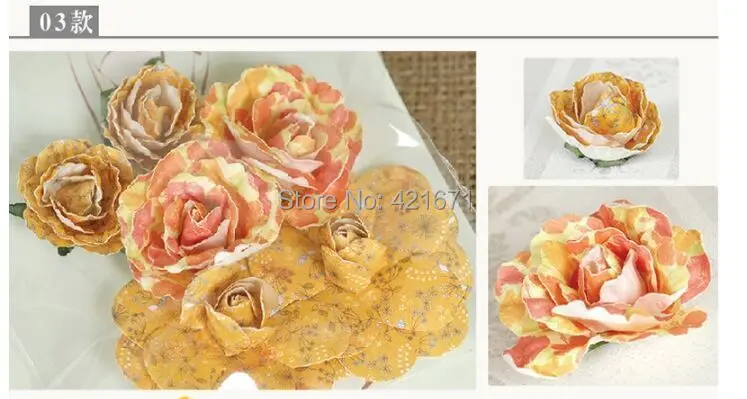 4 стиля 2 упак./лот 3D креативные Искусственные цветы декоративные цветы ручной работы бумажные цветы DIY Скрапбукинг/фото книга в твердой обложке/подарок