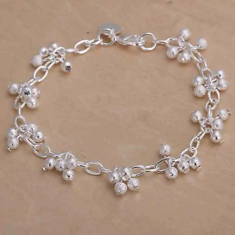 New Women Silver Bracelet Silver Plated Fashion Jewelry Charm Bracelet