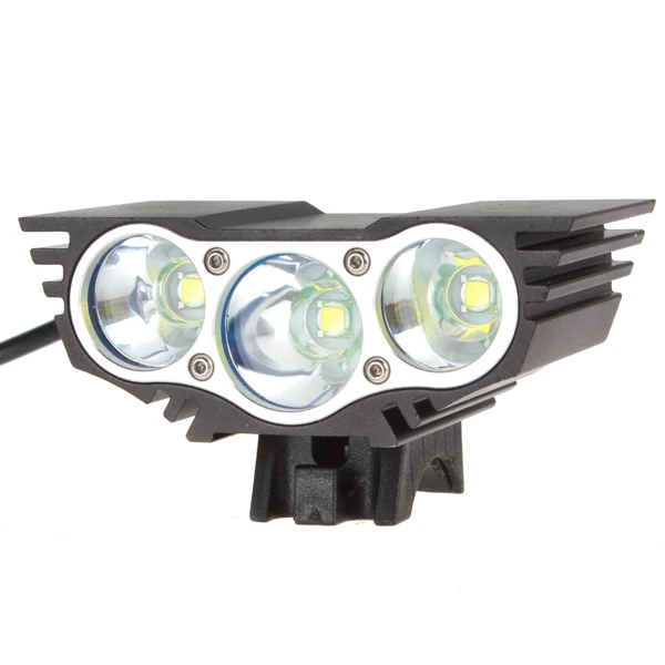 

SecurityIng 1800Lm Bike Headlight 3x XM-L T6 LED Bicycle Headlamp with Power Indicator + 4400mAh Battery Pack & Charger