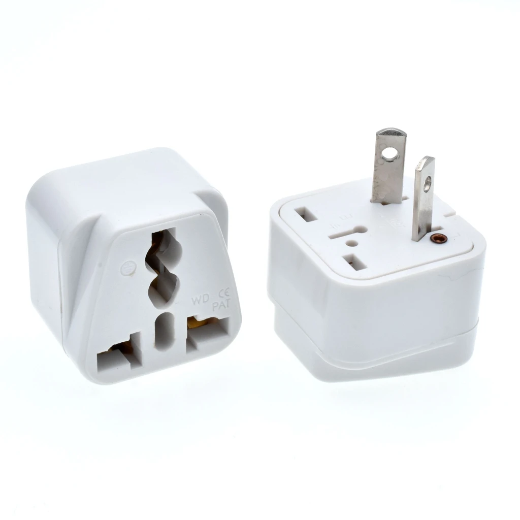 Оптовая продажа 2 pin AC Американский Вилка питания стандарта США дорожный блок питания с переходником Австралия Великобритания USA EU