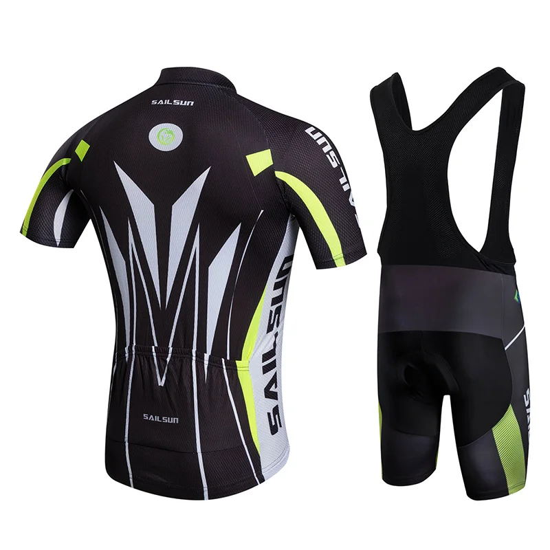 HOT SAIL SUN Black Men bike Jersey or Cycling Bib Shorts Pro MTB Clothing Summer Male team ropa Bicycle Top wear Breathable