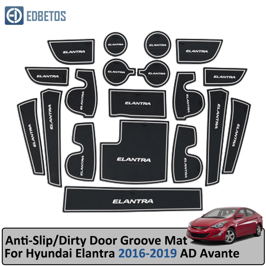 Противоскользящий коврик для hyundai Elantra AD Avante Super Elantra Sport Gate Slot Coaster анти-грязный Коврик для двери