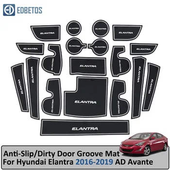 

Anti-Slip Mat For Hyundai Elantra 2016 2017 2018 2019 AD Avante Super Elantra Sport Gate Slot Coaster Door Groove Mat