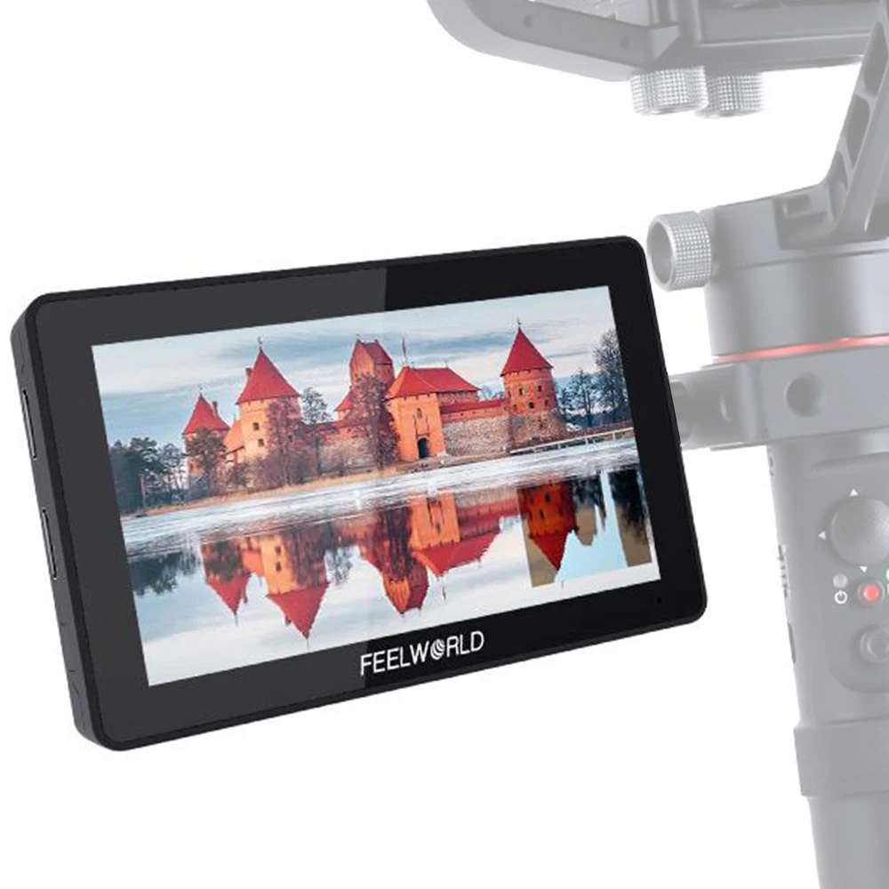 FEELWORLD F6 Plus 5,5 дюймовый накамерный полевой монитор комплект 4K HD 1920*1080 3D LUT видео помощь с солнцезащитным козырьком наклона руки для Canon sony