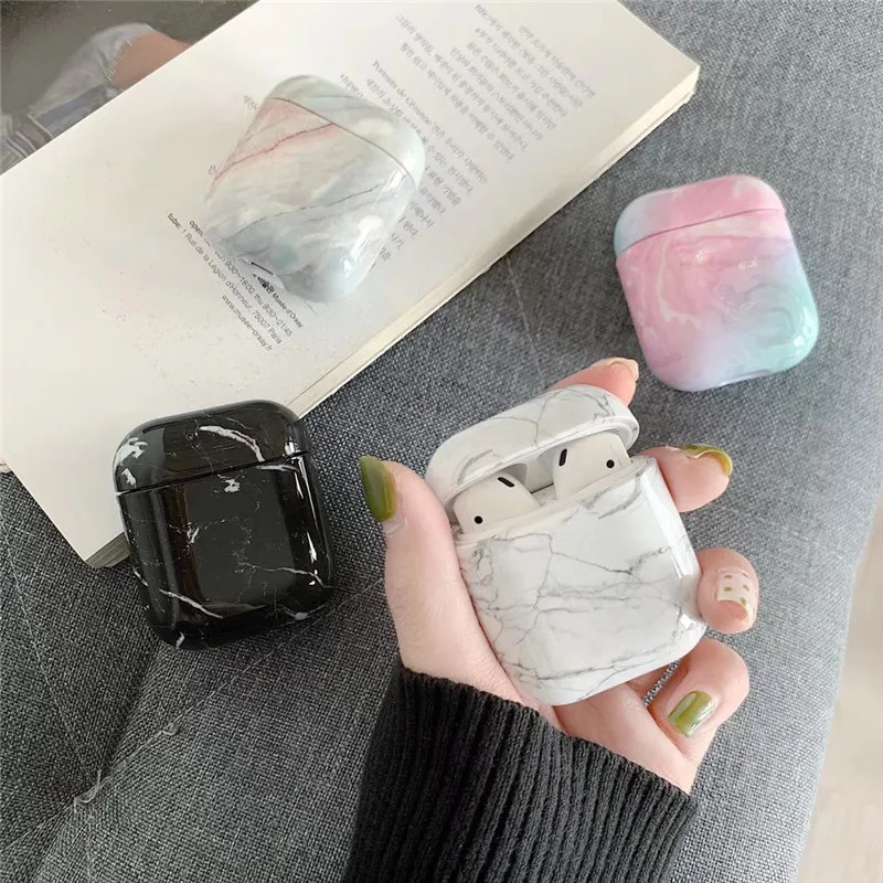 1 шт. Роскошный Мраморный защитный чехол для Airpods 1:1 Bluetooth наушники зарядки