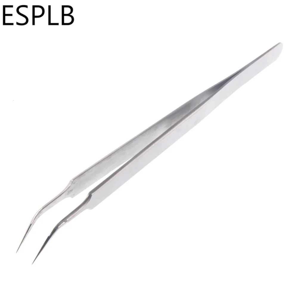 Precision Tweezers 160mm Long Stainless Steel Straight Curved for Phone Repair