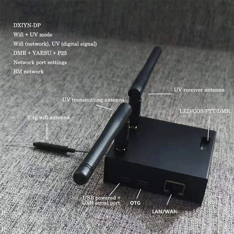 

1PCS DXIYN-DP WIFI+UV Dual Antenna Mode MMDVM DUPLEX Hotspot + MMDVM_HOST BOARD + Black Case For Multi-Mode Digital Voice Modem