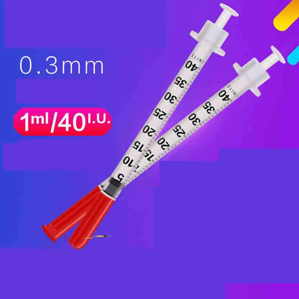 20 шт/50 шт/100 шт/200 шт 1 мл одноразовые пластиковые жидкие шприц-дозатор иглы, инъекции для инсулинового шприца U40