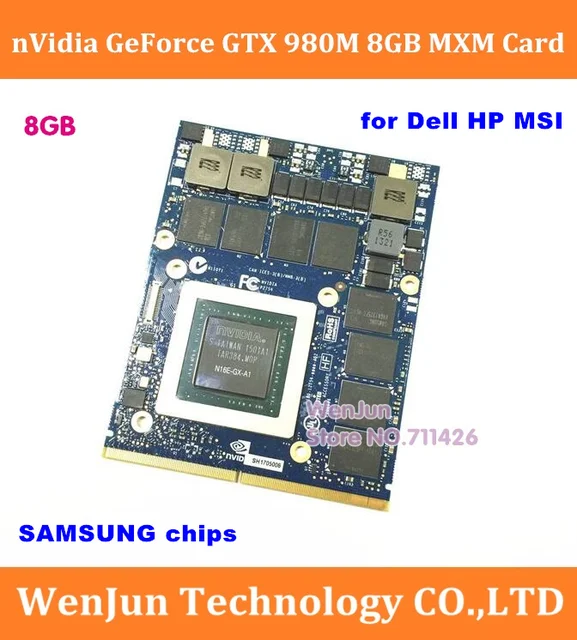 free fast shipping n16e gx a1 nvidia gtx 980m 8g graphic gpu card