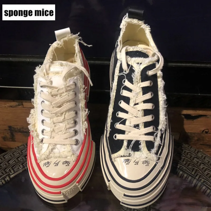 

New Breathable comfortable Sneakers canvas shoes thick-soled white shoes designer flats shoes brand women platform shoes T56