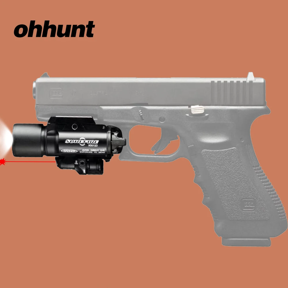 Ohhunt Тактический X400 фонарик 500 люмен оружие света Red Dot лазерный Combo прицел с 20 мм рейку для пистолета страйкбол