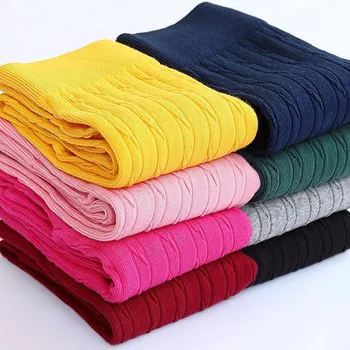 

Children Spring Autumn Knitting Striped Leggings For Kids Colorful Grils Pants