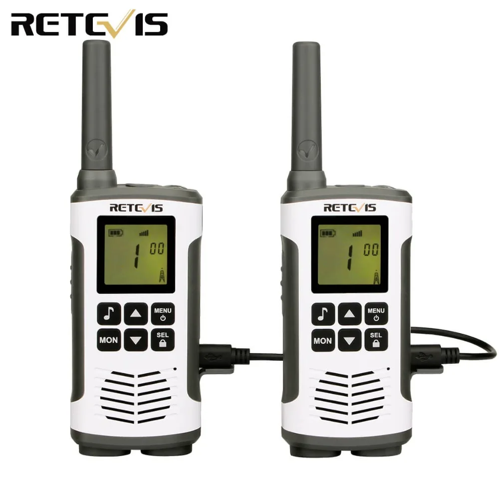 A Pair Retevis Rt46 Walkie Talkie 2w Portable Two Way Radio Transceiver Vox Micro-usb Charging Support Li-ion or Aa Battery