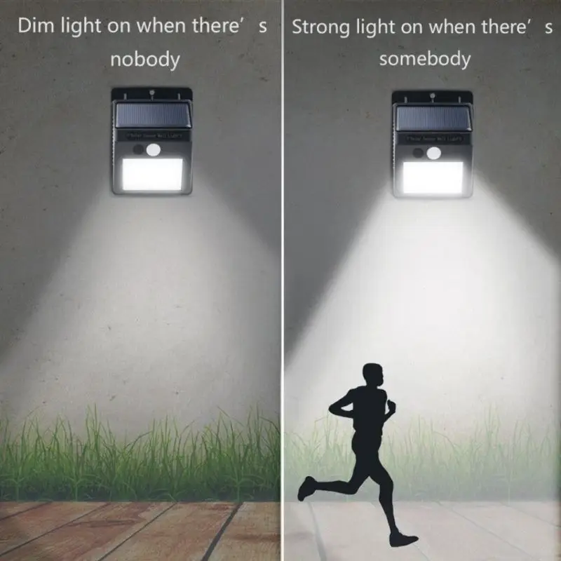 20/30 Leds Rechargeable Solar Wall Light Waterproof PIR Motion Sensor Outdoor LED Light Solar Lamp 1/2/4pcs Can Options