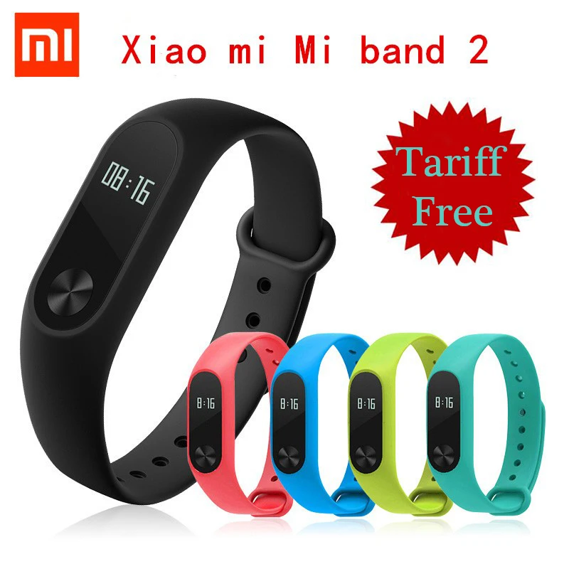 

Original Xiaomi Mi Band 2 Wristband Bracelet with OLED Touchpad Mi Band 2 Monitoring Heart Rate Fitness Mi Band 2 Xiao mi Stock
