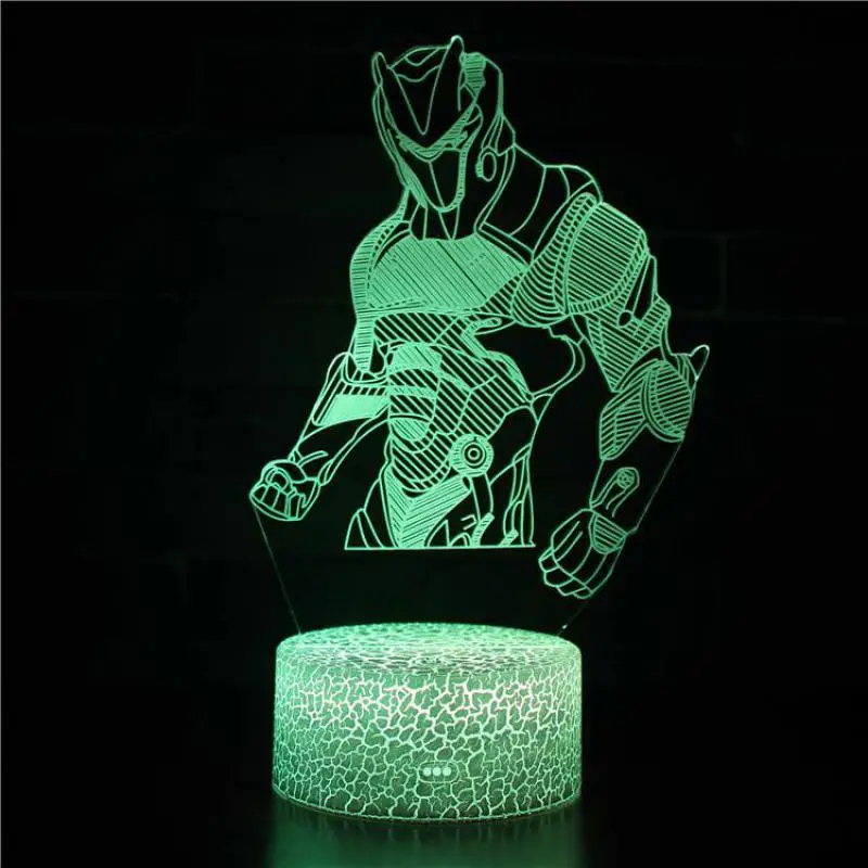 

Christmas Game Series Default Skin Battle Royale 3D Visual Lamp RGB7 Colors Touch Table Desk Lights LED Illusion Luminaire Gift