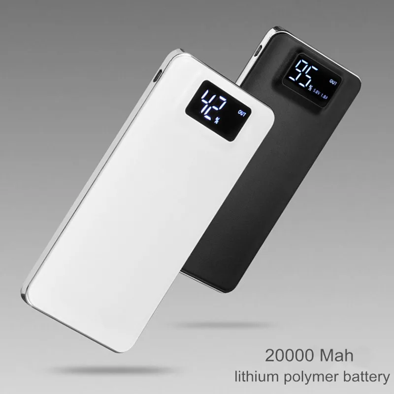 imágenes para USB doble Banco de Alimentación 20000 mAh powerbank Batería Dual USB LCD Display de Copia de Seguridad Externa para el Teléfono móvil Cargador Universal imágenes para USB doble Banco de Alimentación 20000 mAh powerbank Batería Dual USB LCD Display de Copia de Seguridad Externa para el Teléfono móvil Cargador Universal