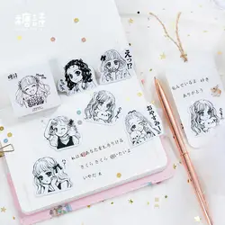 45 PCS/box Creative New Little Sister Paper Lable Stickers Crafts And Scrapbooking Decorative Lifelog Sticker Lovely Stationery