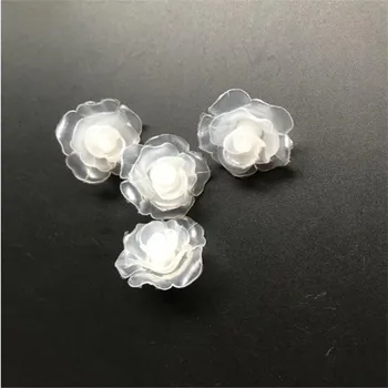 

60pcs plastic white Romantic Rose for LED String Lights Holiday Decoration Lighting Rosa LED Guirlande Lumineuse