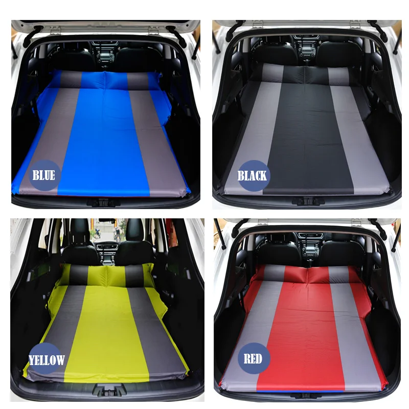 4 colores SUV coche inflable colchón cama de viaje colchón de aire con bomba de aire exterior Camping almohadilla a prueba de humedad