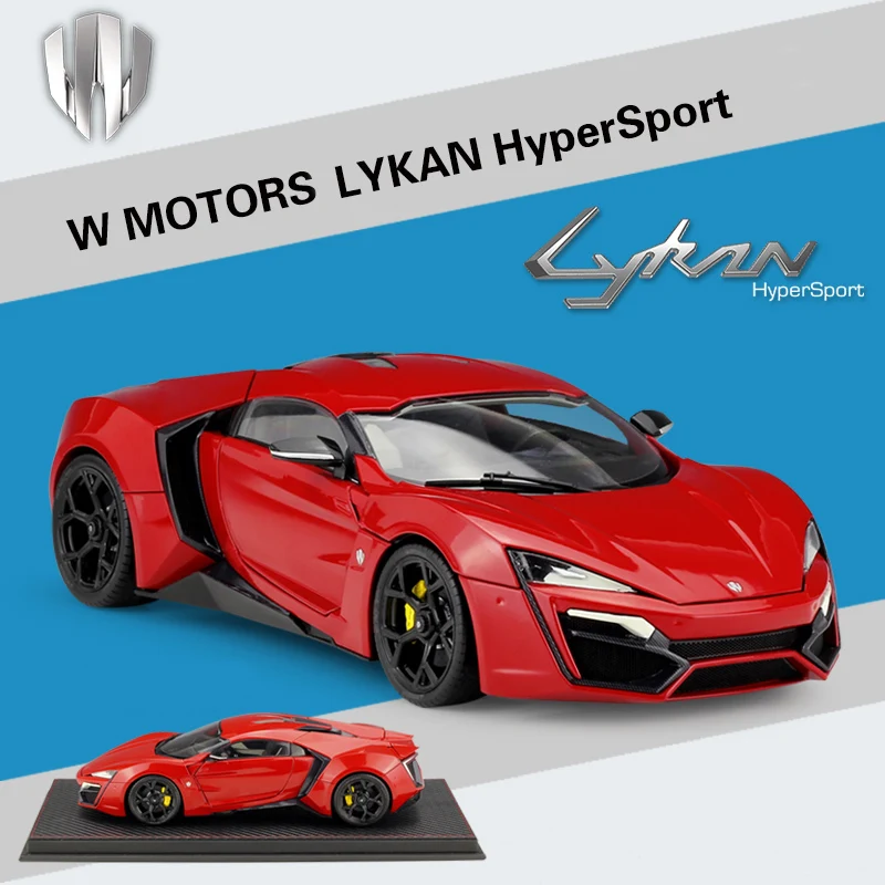 

1/18 LYKAN HyperSport Fast & Furious 7 Autocraft W MOTORS Diecast Car Model Red Original Box Free Shipping