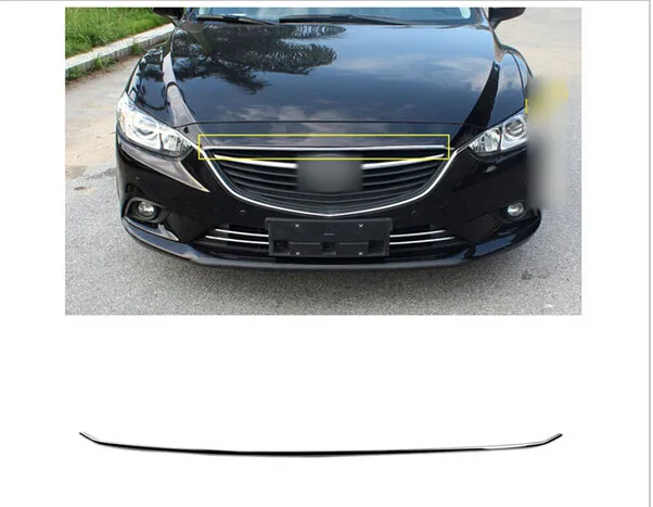For M6 Atenza 2013-2015 ABS Chrome Front Hood Decorative Cover Trim Exterior Chromium Styling Parts 1pcs 2014 For M6 Atenza 2013-2015 ABS Chrome Front Hood Decorative Cover Trim Exterior Chromium Styling Parts 1pcs 2014
