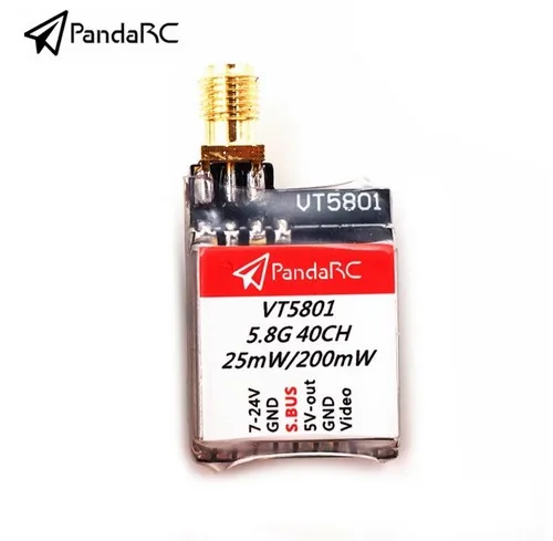 Горячий PandaRC VT5801 PRO VT5801Pro 5,8G 40CH 25 МВт/200 мВт/600 мВт переключаемый 2 км S. BUS AV VTX fpv-передатчик