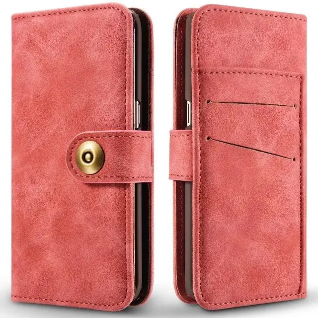 Чехол с откидной крышкой из спилка Magnnet для samsung Note 9 Note8 S8 S9 Plus S7 Edge A20 A30 A20e A40 A50 A70 многофункциональная ретро-Магнитная крышка с отделениями для карт - Цвет: Red