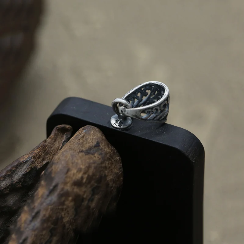 Буддистское сердце Sutra кулон 100% натуральный S990 серебро сандаловое дерево будда
