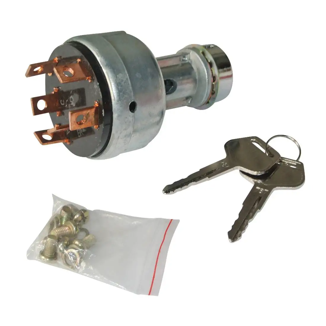 Replacement for Ignition Starter Key Switch Komatsu with 4 Position 6 Terminal 2 Keys for PC200-2/3/5/7/8 20Y-06-24680,22B-06-11910,PC200-7,PC120-6,PC130-6 PC250-6 Replacement for Ignition Starter Key Switch Komatsu with 4 Position 6 Terminal 2 Keys for PC200-2/3/5/7/8 20Y-06-24680,22B-06-11910,PC200-7,PC120-6,PC130-6 PC250-6