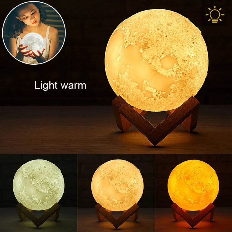 

Starry Sky Children's Bedside Moon Lamp Led Charging Motion Sensor Night Light Battery-powered Colorful Solid Color Remote