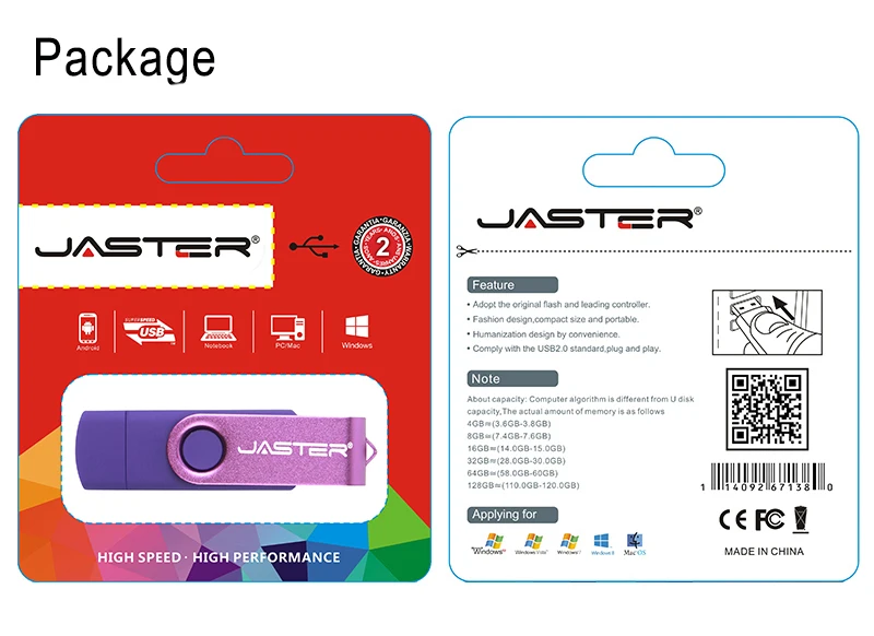 JASTER Высокоскоростной USB 3,0 OTG флеш-накопитель металлический USB флэш-накопитель 8 ГБ 16 ГБ 32 ГБ 64 Гб 128 ГБ Micro USB палка 3,0 флеш-накопитель