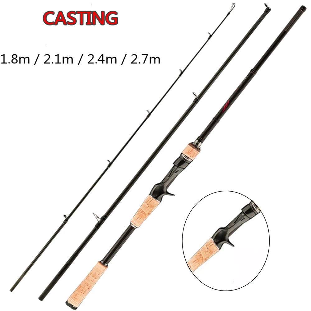 MX Ультралегкая Удочка Rod Travel 3-Section Lure Rod приманка спиннинг Литье удочка 1,8 м 2,1 М 2,4 М 2,7 м 5 г-40 г m/ML/MH