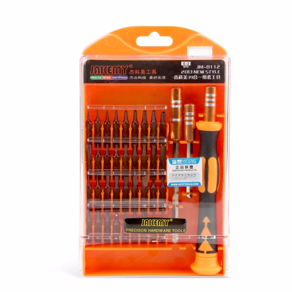 JAKEMY 39 in 1 Multifunctional Precision Screwdriver Set For IPhone Laptop Digital Repair Screwdriver Bits Repair Tools Kit Set