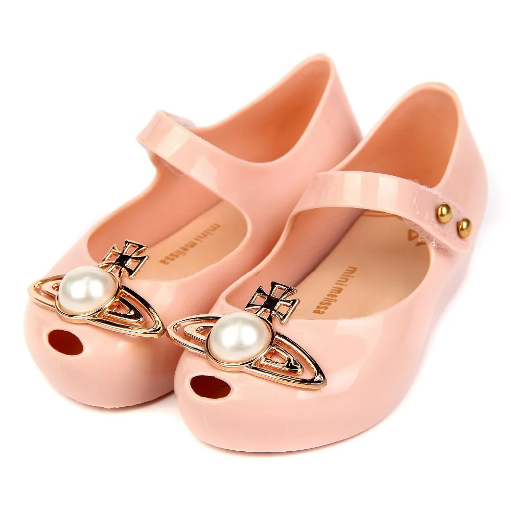 Новинка года; модные летние мини-сандалии для девочек; стильная детская обувь с крыльями ангела и Харт; летняя Прозрачная мягкая детская обувь из ПВХ - Цвет: pink