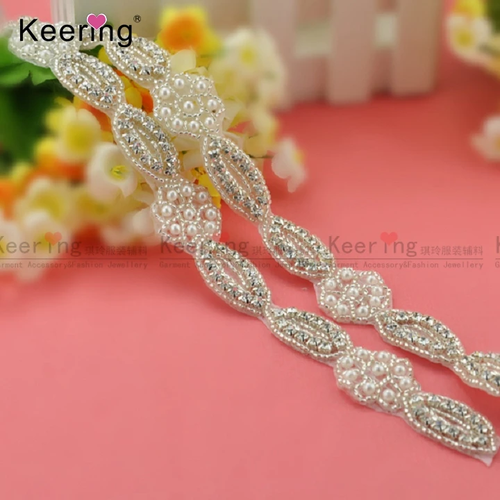 

Fancy Pearl And Rhinestone Beaded Fringe Trim WRA-297