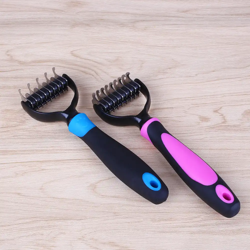 Pet Dog Short Hair Knot Cutter Remove Rake Grooming Brush Comb