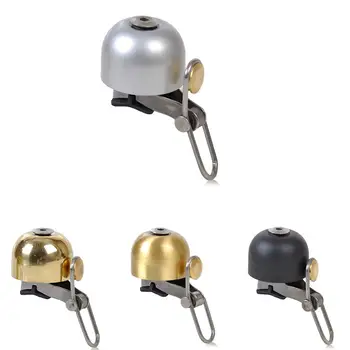 

Gold Sliver Handlebar Bicycle Bell Retro Cycle Push Bike Metal Bell Ring Loud Sound One Touch Cycling Bicycle Horn Alarm
