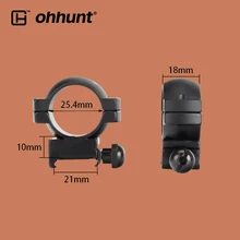 Ohhunt 1 пара тактический прицел крепление кольца 1 дюйм 21 мм Пикатинни Вивер база для рейки уровень среднего кольца подходит для охоты Rifllescope