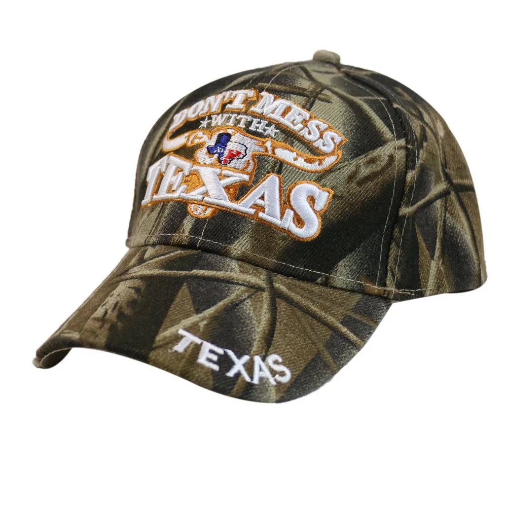 Winfox Vintage TEXAS Letter Embroidery Unisex Camouflage Baseball cap Adjustable Spring Summer Snapback Cap For Men Women | Аксессуары