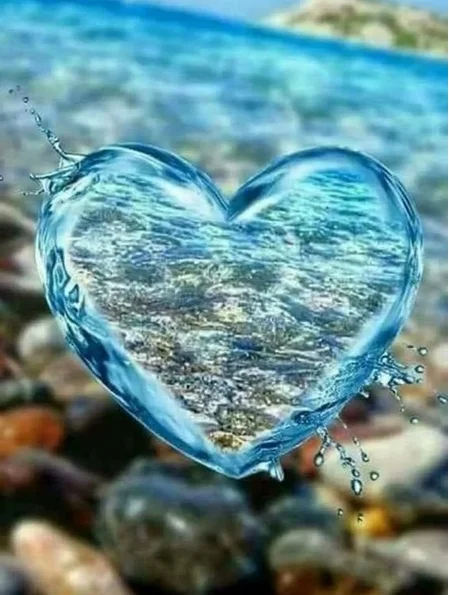 

Diamond Embroidery Diamond Painting Heart-shaped Sea Cross Stitch Landscape Full circular Diamond Scenic Rhinestones Picture