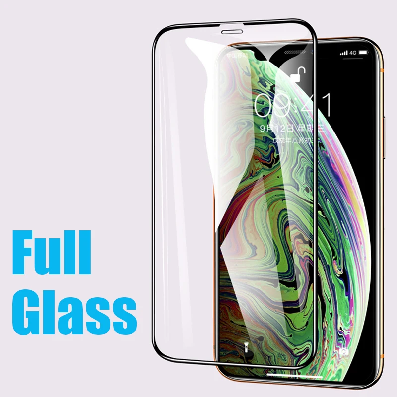

Full Tempered Glass For iPhone 7 8 6 6s Plus Curved Edge Screen Protector Protective Glass on the For iPhone X XS Max XR Film