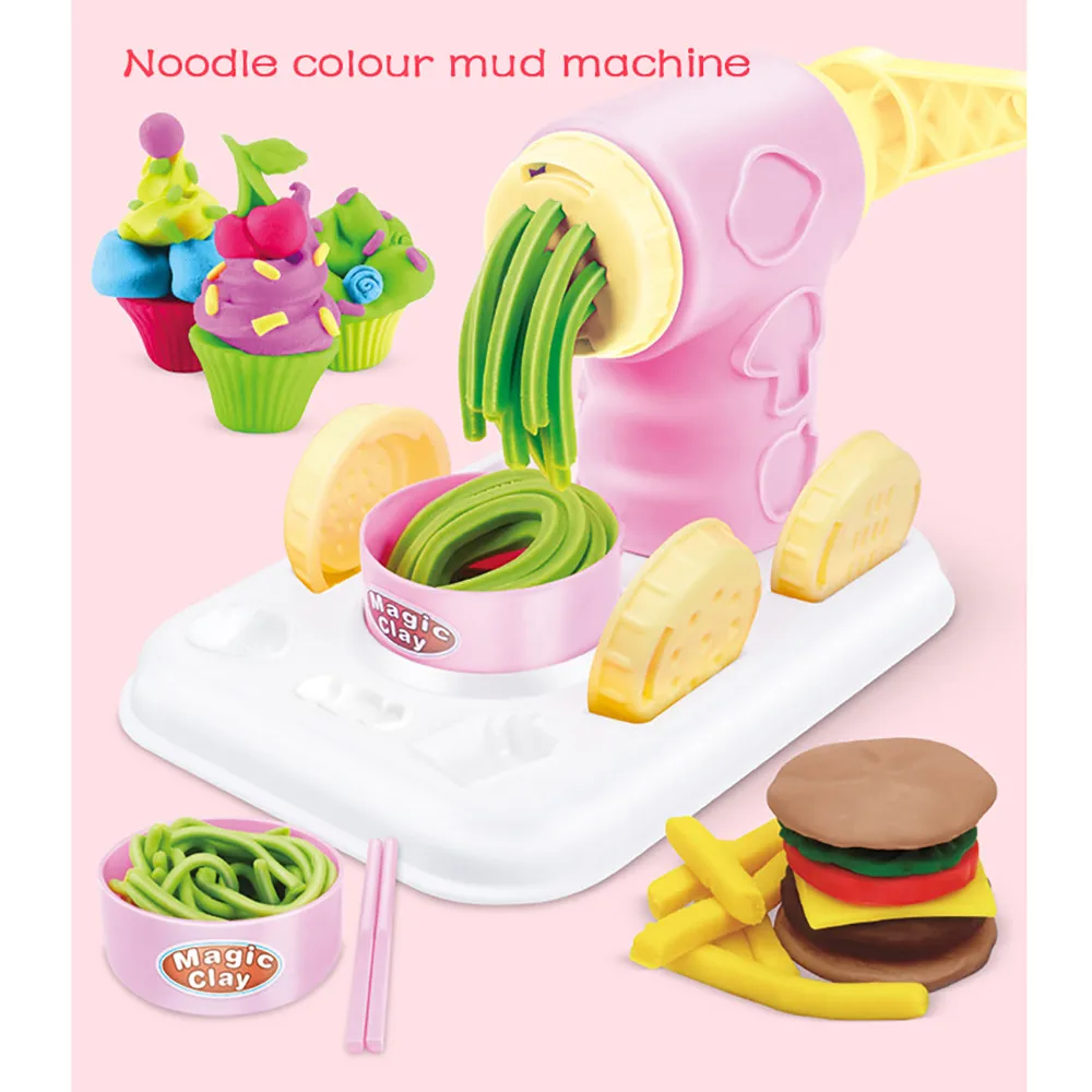 Clay Dough Plasticine Ice Cream Machine Mould Play Kit Mini Kitchen Creations DIY Toy Handmade Noodle Maker KidsGift | Игрушки и хобби