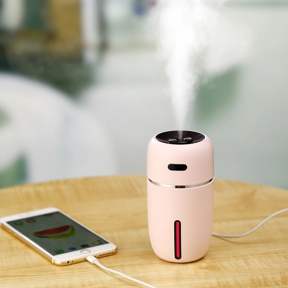  USB Cute I Air Humidifier Multifunctional Home Car Desktop Humidifier 200ML Colorful Light Diffuser