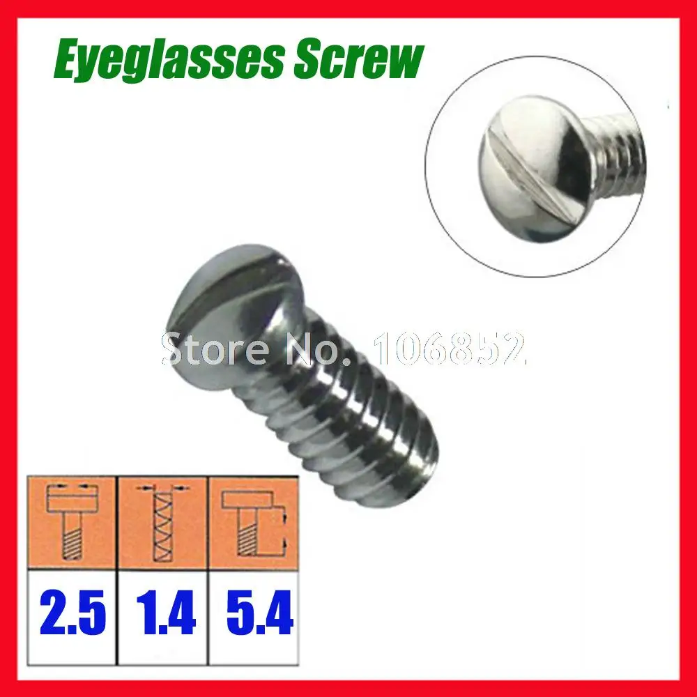 Size 2.5x1.4x5.4mm Eyewear glasses Optical Eyeglasses screw accessories