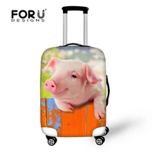 FORUDESIGNS/водонепроницаемый спандекс милые с животным принтом печати путешествия эластичный Чехол для багажа 18-30 дюймов Анти-пыль чемодан Крышка на молнии