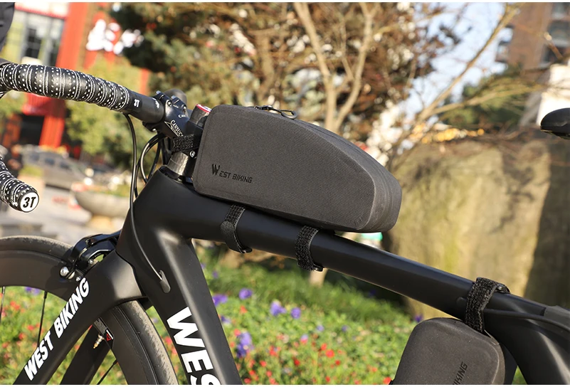 West biking велосипедная сумка Водонепроницаемая MTB дорожные велосипедные паньеры передняя рама корзина велосипедные аксессуары Руль треугольные велосипедные сумки