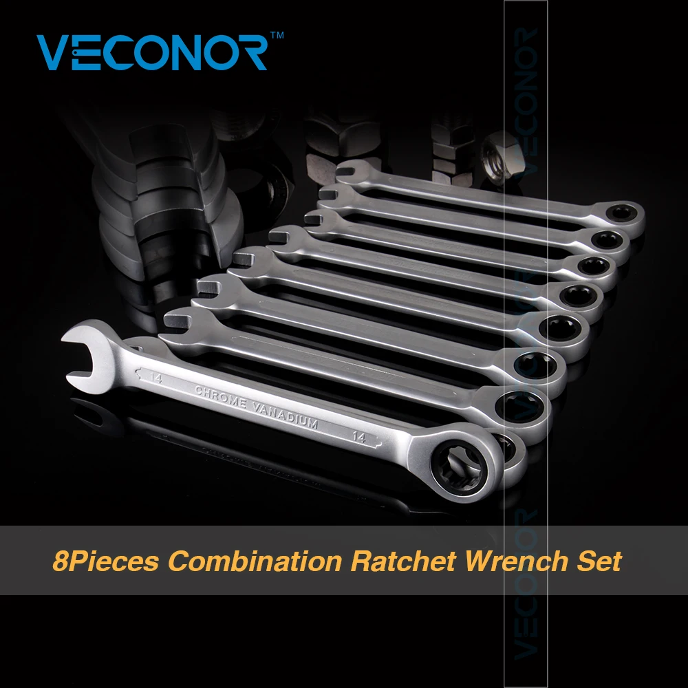 

8-19mm Ratchet Spanner Combination Wrench Set of Multitools 72T CRV Steel A Set of Multitools Hand Tools