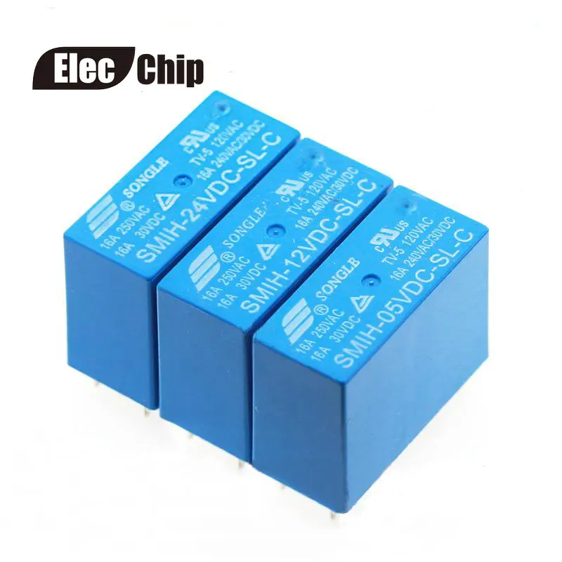 

5PCS/lot Power relays SMIH-05VDC-SL-C SMIH-12VDC-SL-C SMIH-24VDC-SL-C 5V 12V 24V 16A 8PIN A set of conversions