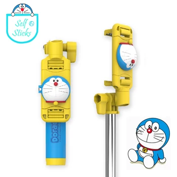 

Monopod Selfie Stick Selfi Palo Extendable Self 3.5mm Mini Wired Doraemon Blue Cate For Samsung Iphone 6 Plus 6 6S 5S Huawei